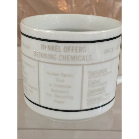 Henkel Paper Chemical Porcelain Coffee Tea Mugs Color Fades When Hot Set Of 6 - Picture 4 of 12